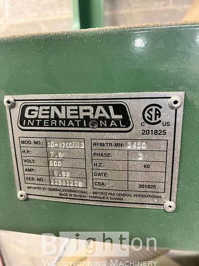 Used General International 10-875C 7.5 HP Cyclone Dust Collector #BM2627