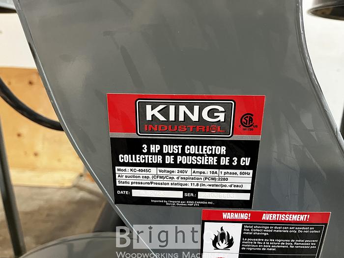 Used 2023 King KC-4045C Used 3HP Dust Collector #CBM2584