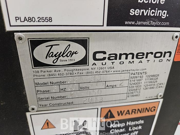 Used 2013 Tailor Model 38A-M3 Used Return Conveyor #BM2515