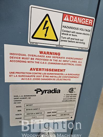 Used 2019 Belfab Pyradia 3672DT Used Downdraft Table #BM2512