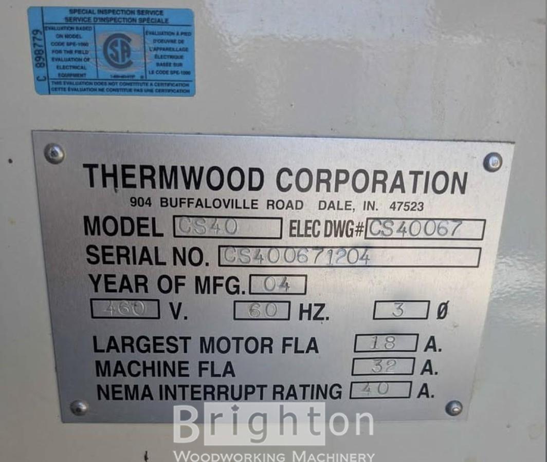 Used 2004 Thermwood CS40 used 5 x 10 flat table cnc #BBM2842