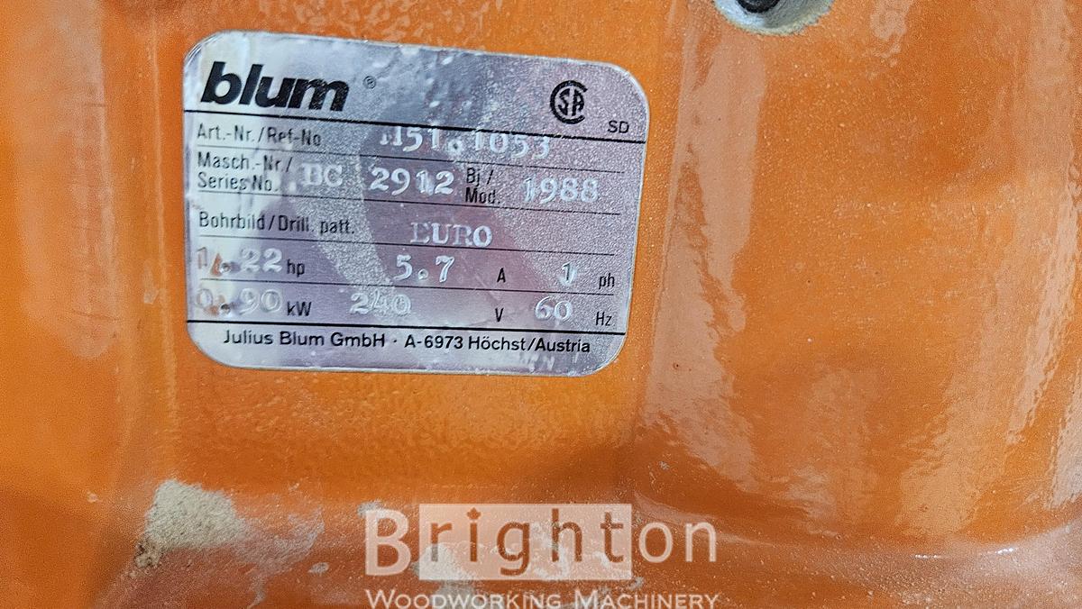 Used 1988 Blum M51.1053 used Minipress hinge machine #BBM2847