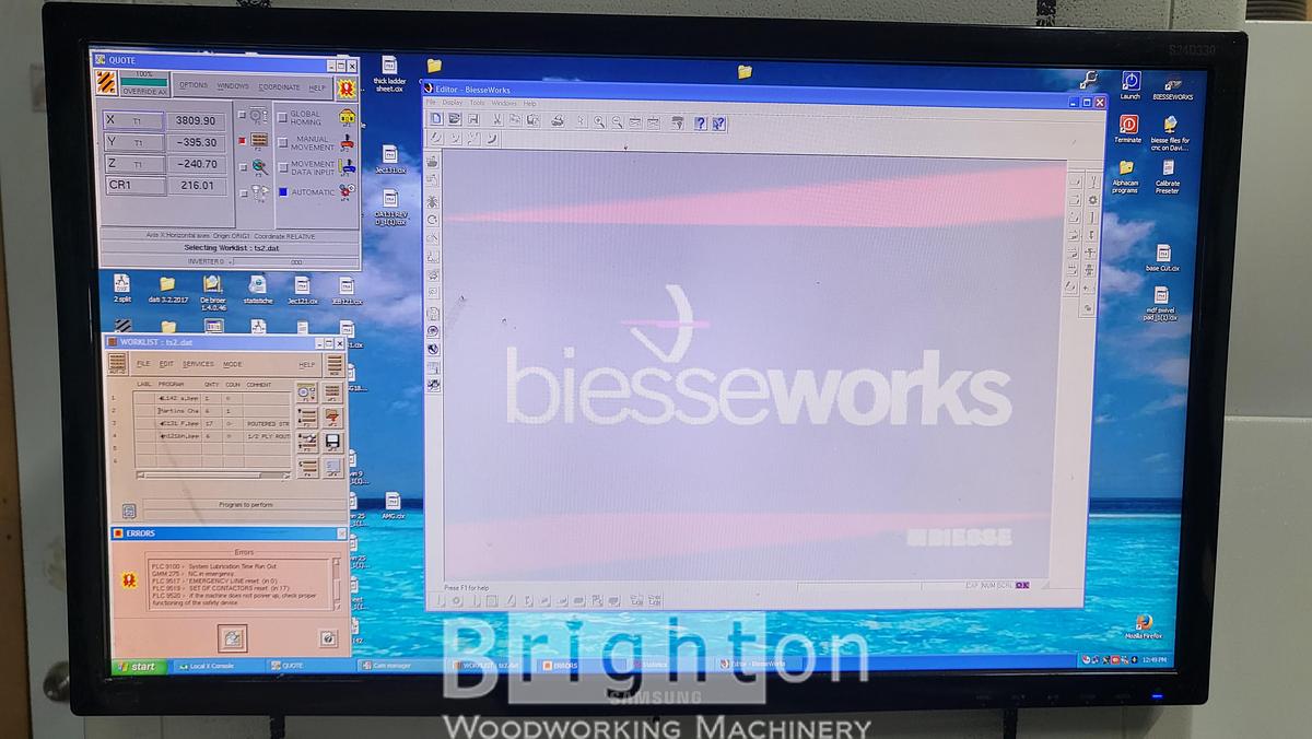 Used 2008 Biesse Rover A 3.40FT 4'x12' Used CNC Router with Vacuum Pump #BM2448