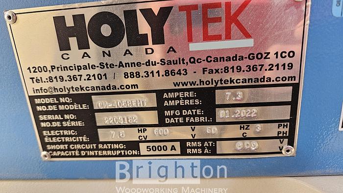 Used 2023 Holytek CM-405BEHT-600 lightly used, like new Jointer with insert knife head. #BM2663