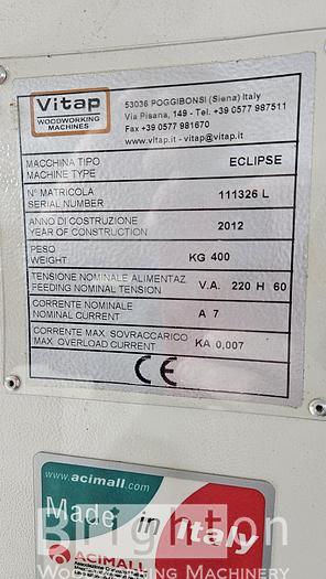 Used 2012 Vitap Eclipse used automatic contour edgebander #BM2592