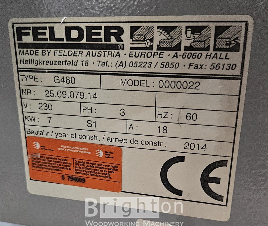 Used 2014 Felder G460 used edgebander #BM2721