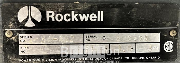 Used Rockwell 34-462 Used Cabinet Saw #BM2465
