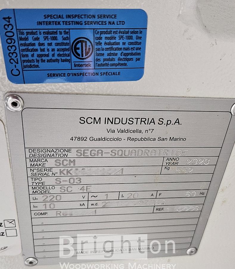 Used 2023 SCM SC4E gently used 8ft sliding table saw #BBM2872