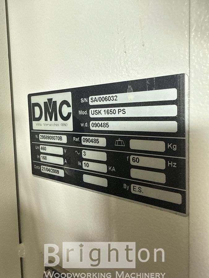 Used 2009 SCM DMC, model USK 1650 PS, 2 head widebelt sander with 65 inch capacity #BBM2740
