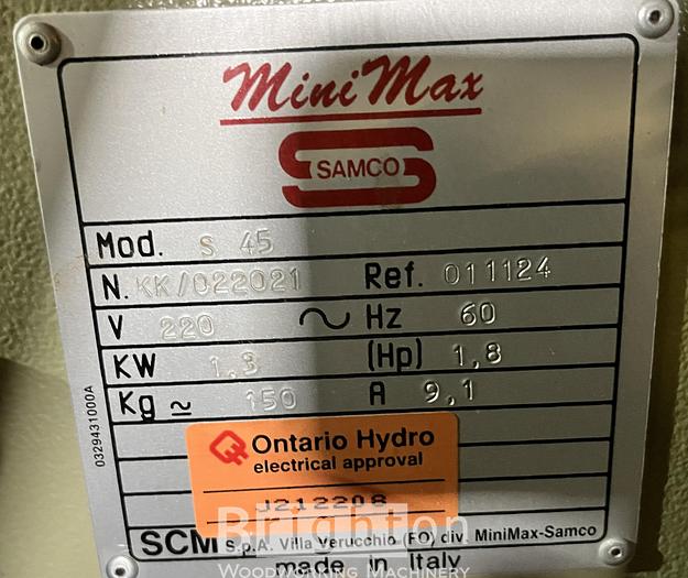 Used MiniMax S45 18" Used Bandsaw with Fence #BM2460