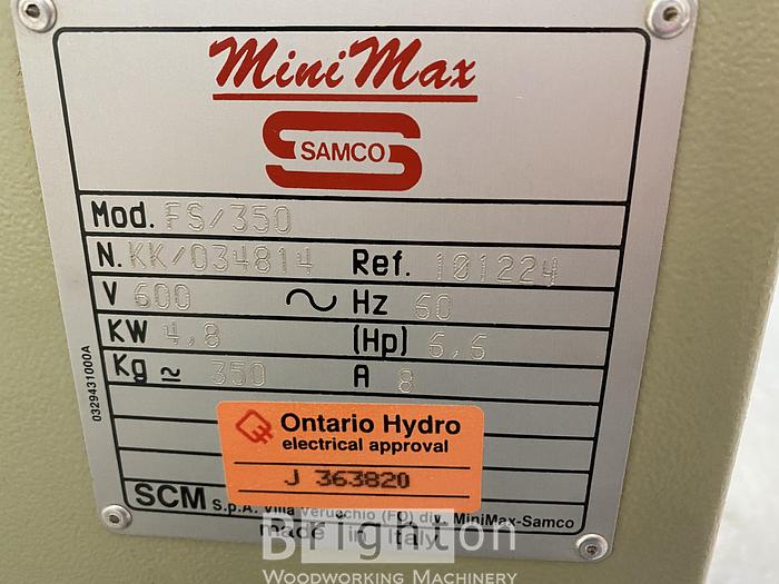 Used 1990 MiniMax FS350 12" Used Jointer/Planer #BM2459