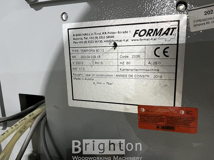 Used 2018 Felder Format 4 TEMPORA 60.12 Used Edgebander #BM2560