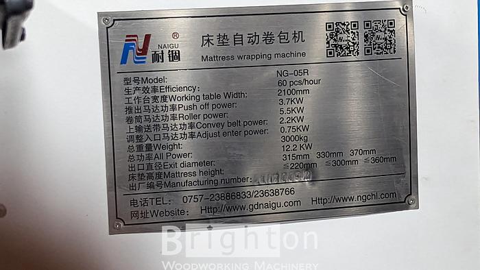 Used Naigu NG-05R used mattress wrapping machine. #BBM2501