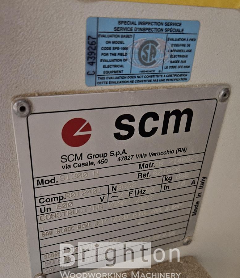 Used 2002 SCM SI300N, Used 10ft sliding table saw #BM2725