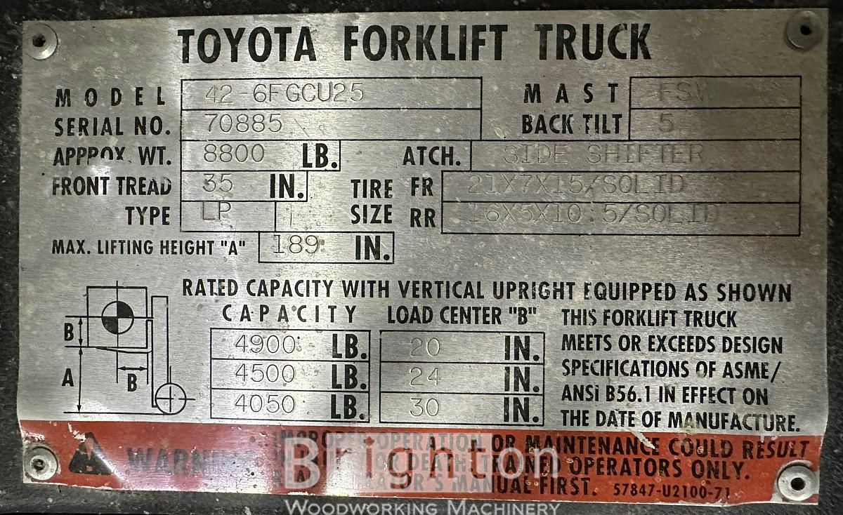 Used 2006 Toyota 42-6FGCU25 #BBM2868
