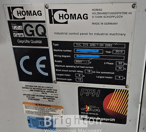 Used 2010 Homag KAL 210 Ambition 2262 #BBM2604