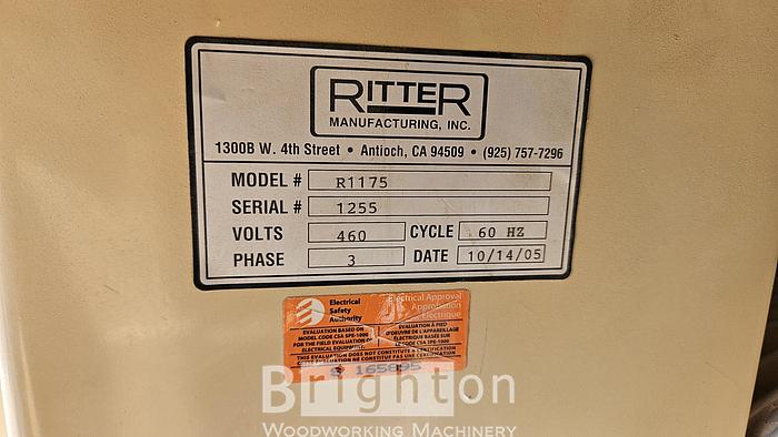 Used 2005 Ritter R1175 used very heavy duty shaper #BM2707