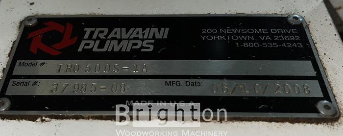 Used 2008 Travaini Pumps TRO 500S-1A 40HP used vacuum pump. #CBM2455