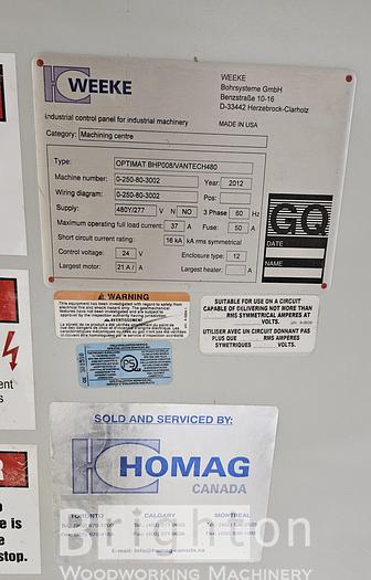 Used 2012 Homag Weeke Vantech 4x8 #BM2705