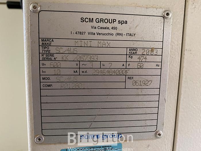 Used 2003 SCM SC4WS Sliding Table Saw #BM2458