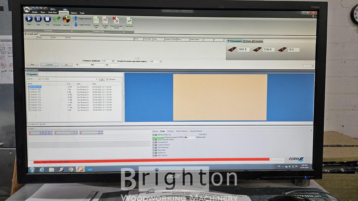 Used Felder 5 x 10 used CNC. "Why settle for 'good enough' when you can have CNC perfection?" #BM2713