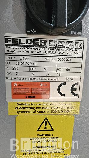 Used 2016 Felder G480 Used Edgebander #BM2596