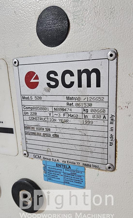 Used SCM S 520 used heavy duty 20 inch planer #BM2748