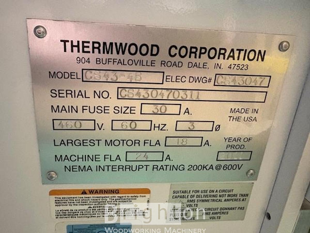 Used 2011 Thermwood CS43 used 4 x8 fat table, nesting cnc machine #BBM2783