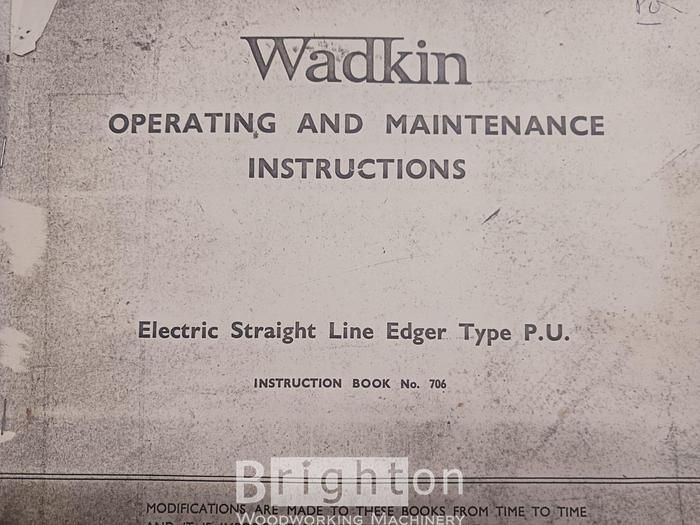 Used Wadkin PU 1319 #BM2576