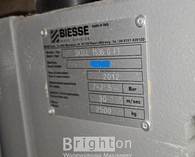 Used 2012 Biesse Skill 1536 G FT used flat table CNC with Load / Offload capability. #BBM2667