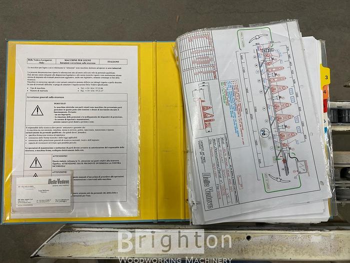 Used 2000 Delle Vedove LBS 9 use profile sander #BBM2674