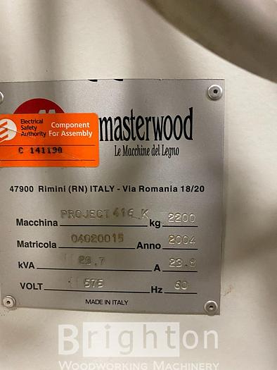 Used 2004 Masterwood Project 416 K used Pod and Rail CNC machine #BBM2504