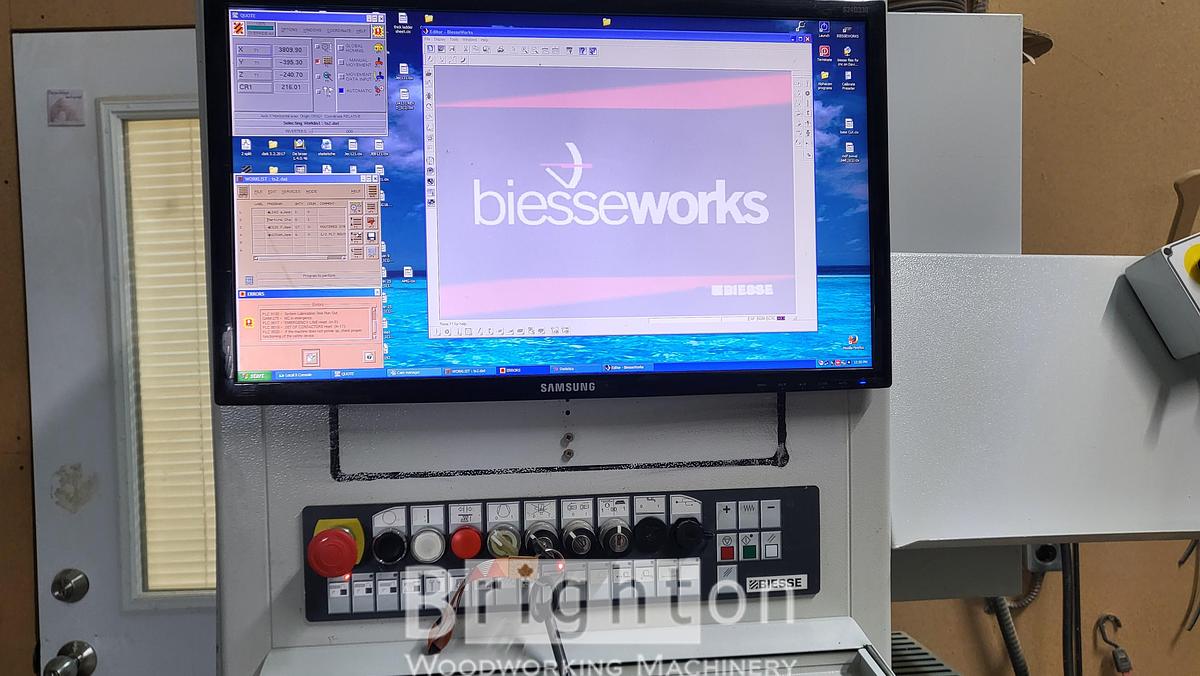 Used 2008 Biesse Rover A 3.40FT 4'x12' Used CNC Router with Vacuum Pump #BM2448