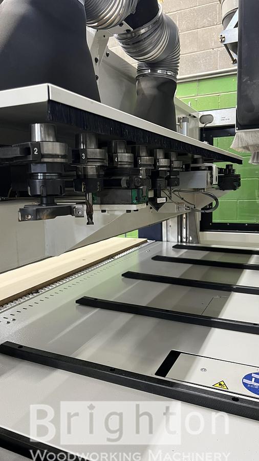 Used 2024 SCM X200, very lightly used 5 x 10 nesting flat table CNC machine. #BBM2834