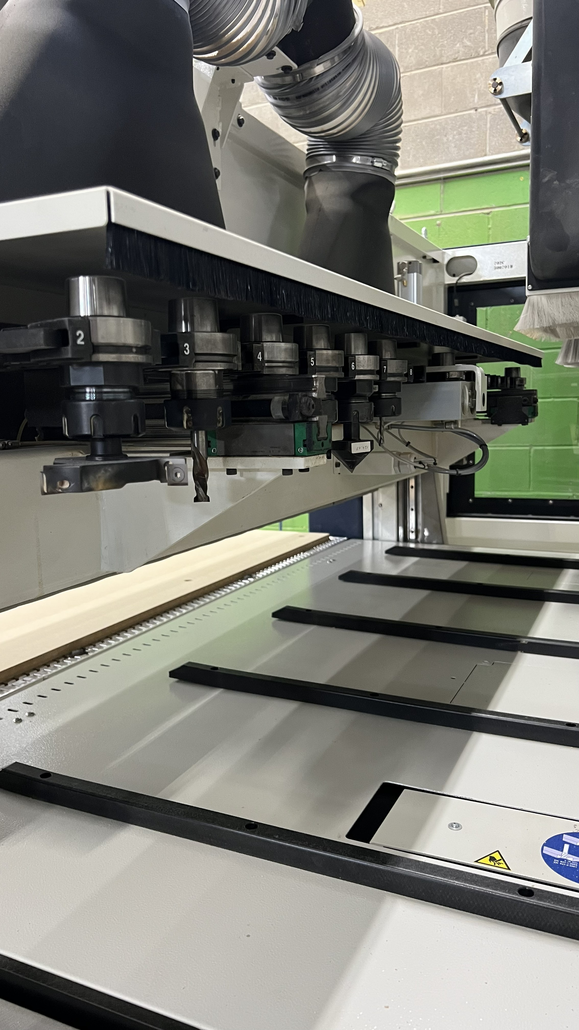 Used 2024 SCM X200, very lightly used 5 x 10 nesting flat table CNC machine. #BBM2834