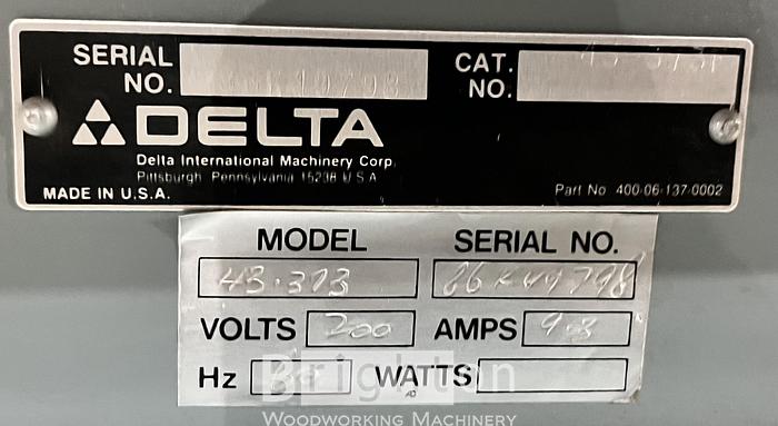 Used Delta 43-373 #CBM2453