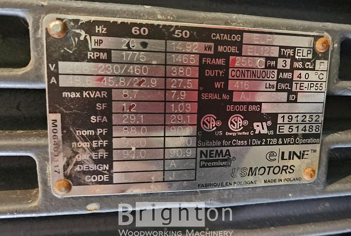 Used Apsco 20hp outside dust collection system #BM2688