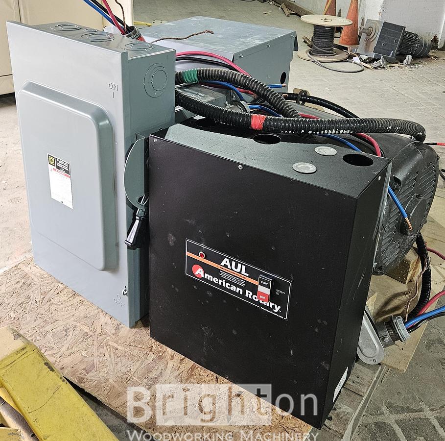 Used American Rotary Used heavy duty rotary phase converter in mint condition. System will be removed from the wall and prepared on a skid for shipping. #BM2866