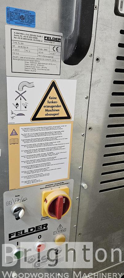 Used 2019 Felder RL300 used dust collector. "Because a clean workspace is a happy workspace". #BM2714