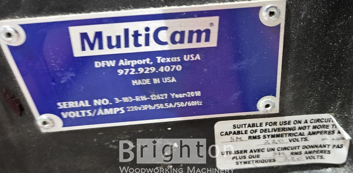 Used 2018 Multicam Apex 3R used 4 x 8 flat table CNC #BM2709