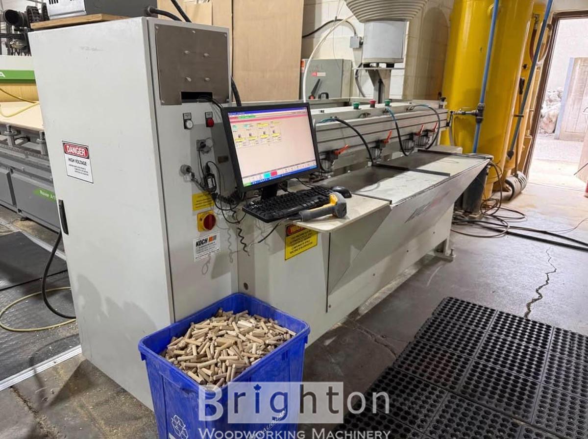 Used 2007 Koch Sprint-PTP-3-L used Bore, Glue, Dowel and insertion machine. #BBM2878