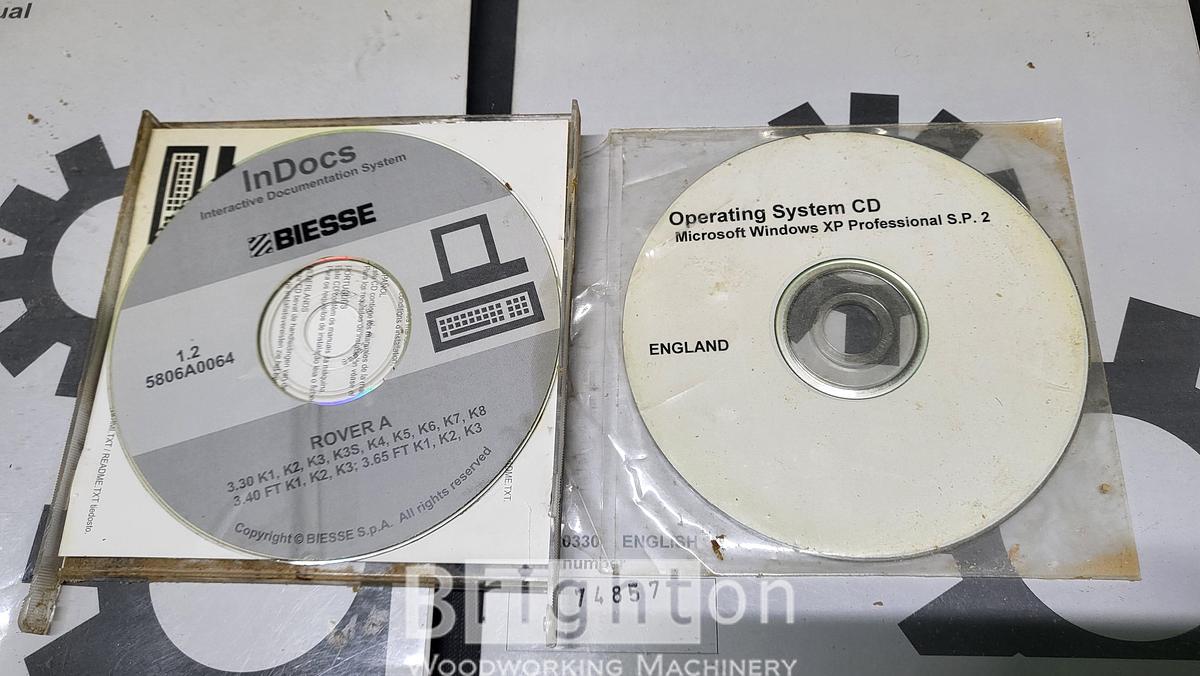 Used 2008 Biesse Rover A 3.40FT 4'x12' Used CNC Router with Vacuum Pump #BM2448