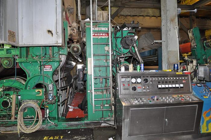 Used 196" (4.97M) FARRELL 2-ROLL CALENDER, NIPCO & TRI PASS ROLLS 1000 PLI (Ref PM 1)- PENDING