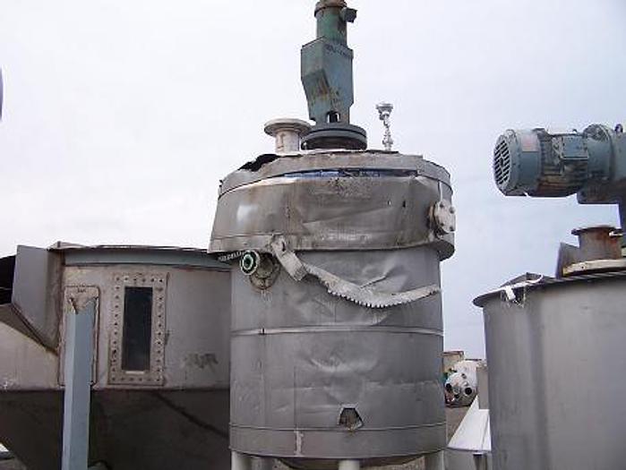 Used Mueller 200 gallon vertical jacketed stainless steel tank
