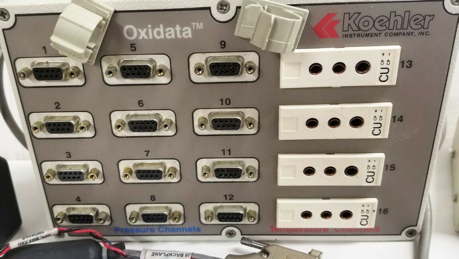 Used Koehler K10505-XP Oxidata Pressure Measurement System, 4-Unit System
