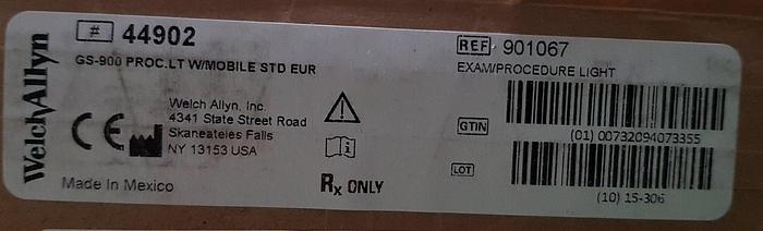 Welch Allyn GS 900 Procedure Light Mobile Stand
