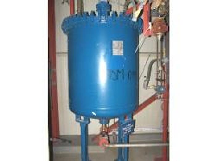 Used Pfaudler 300 gallon vertical glass lined vacuum receiver