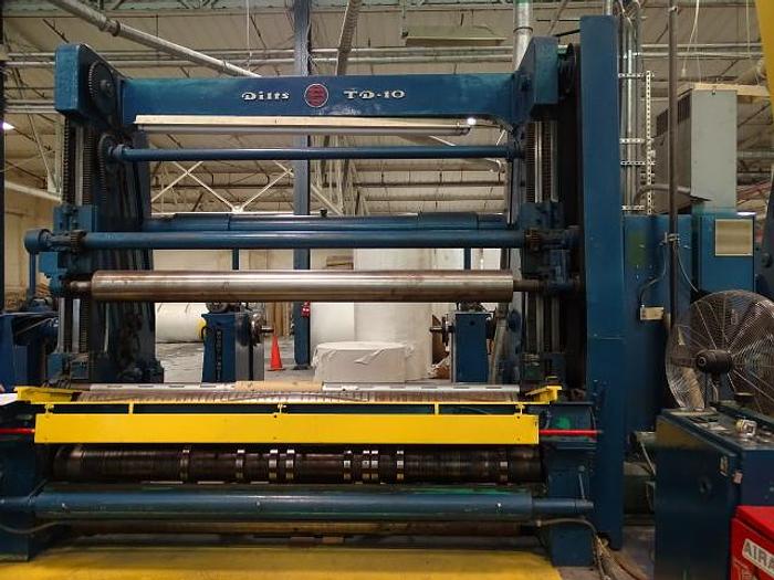 Used 102" (2.59M) BLACK CLAWSON TD-10 SLITTER REWINDER 45" REWIND