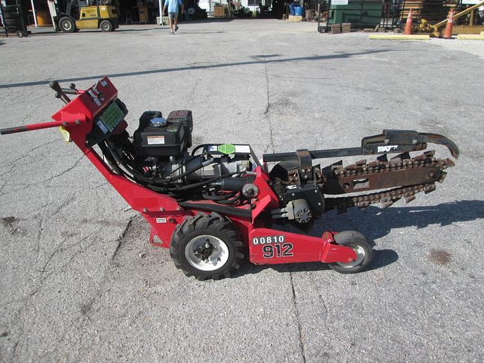 Used Barreto model 912 walk behind trencher and trailer
