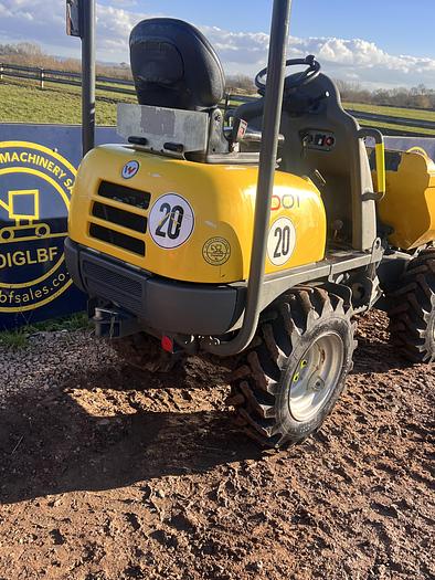 Used 2017 WACKER NEUSON 1001 1 tonne high tip dumper